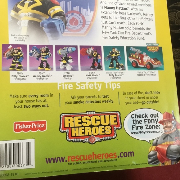 F.D.N.Y RESCUE HEROES Manny Hattan (Fire Department City of New York) Brown Face - Picture 9 of 14